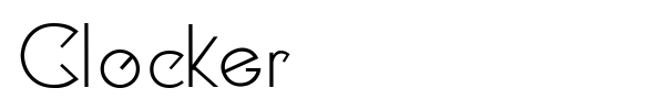 Clocker font preview